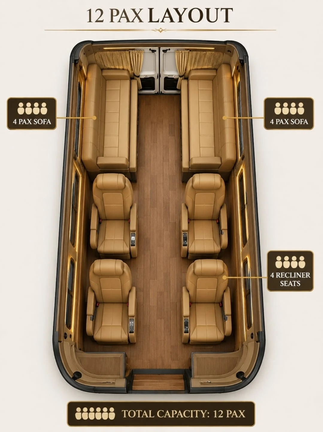 12 pax vanity van layout